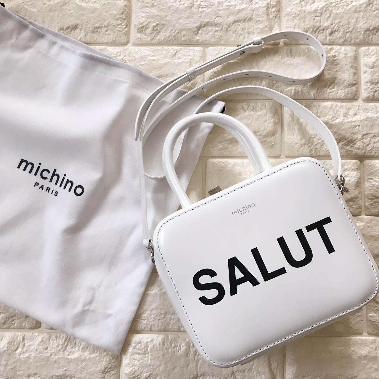 柄デザインプリント【未使用】ミチノパリ SALUT BAG