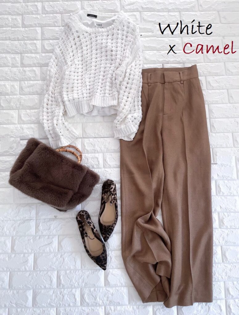 お値段以上の高見え感！秋映えするキャメルのパンツ | 40代の高見え