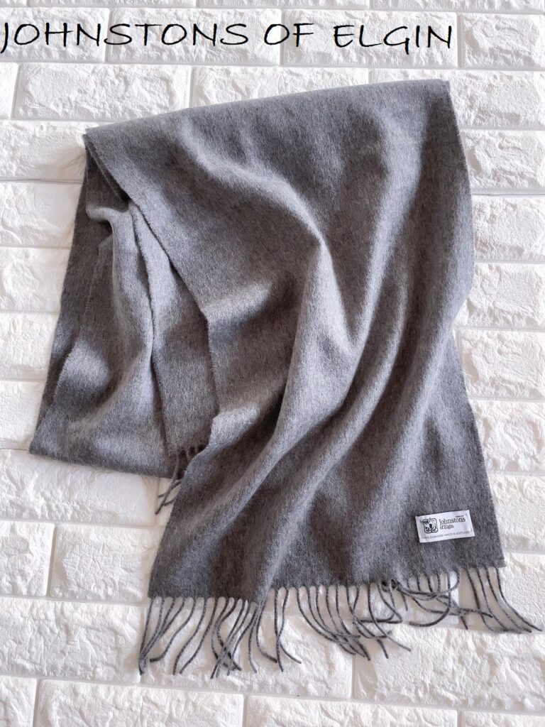 ほぼ新品 カシミア100% ジョンストンズ オブ エルガンマフラー（新品  