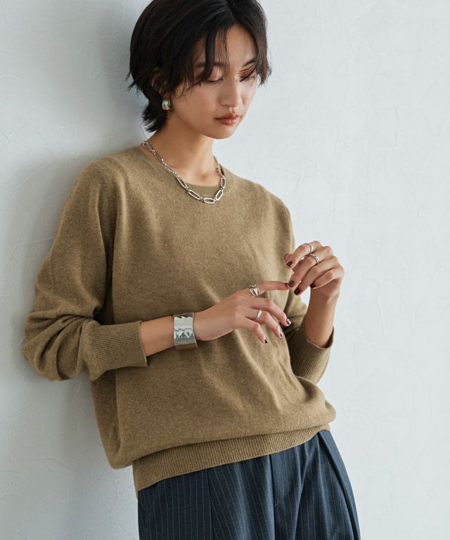 【mika】2着セット割★ユニクロ100%カシミヤニット UNIQLO - カシミヤ100%ニット2着セットの通販 by 海緒's shop