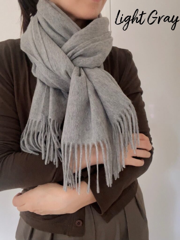 【今年は何色?】アクネ　ストール　grey melang　グレー　メランジ色 マフラー ストール グレー（2024/10/14買取） - Acne Studios アクネ